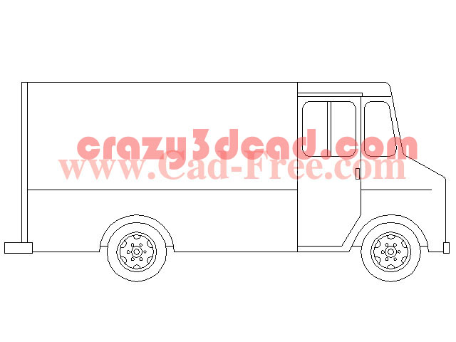 Food truck cad blocks